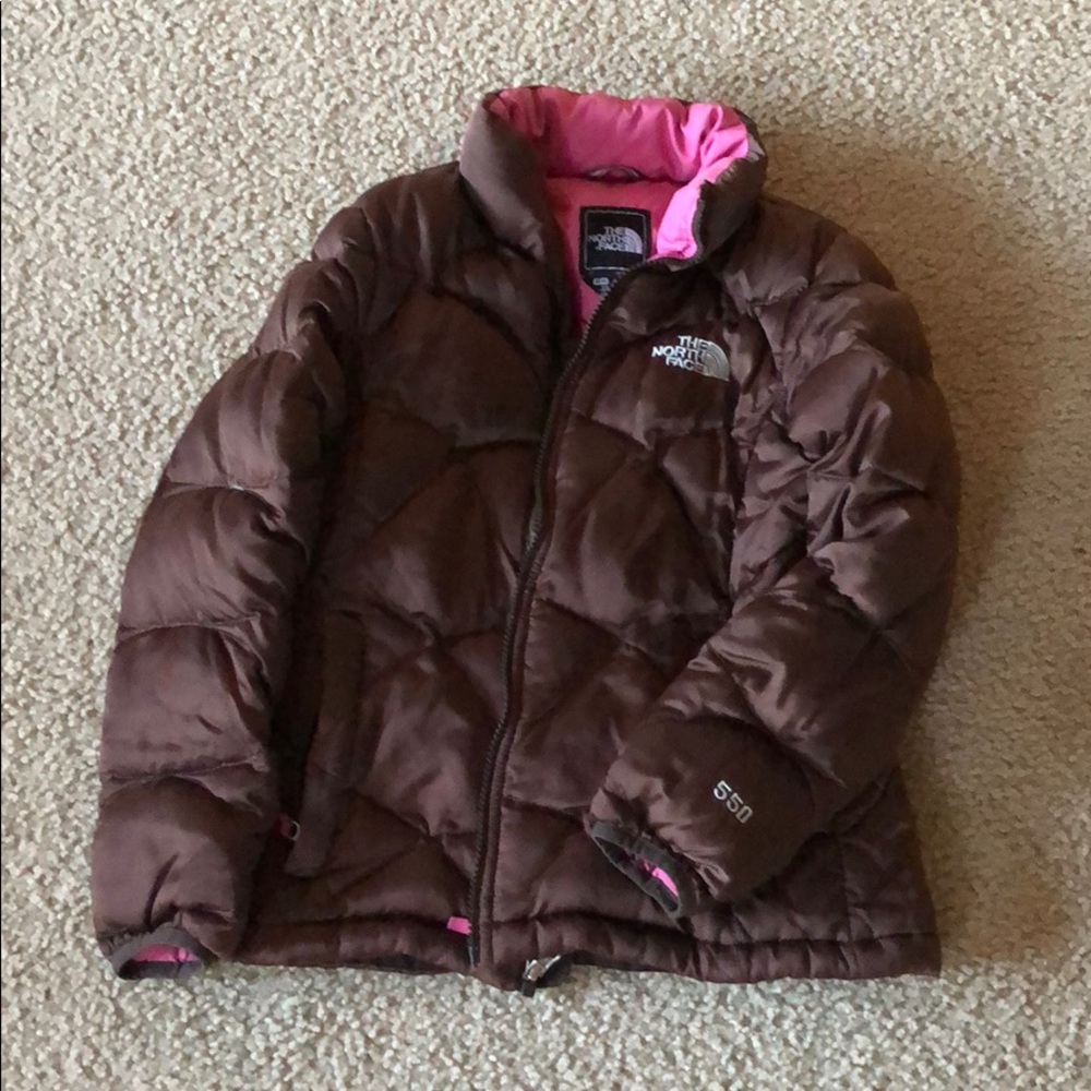 The North Face Brown Girls 550 Puffer Coat